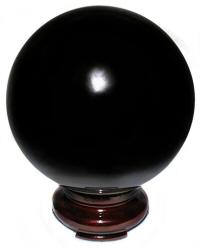 MAGNIFICENT 3-1/2 LB. BLACK OBSIDIAN SPHERE - 4" MAGNIFICENT 3-1/2 LB. BLACK OBSIDIAN SPHERE - 4"
